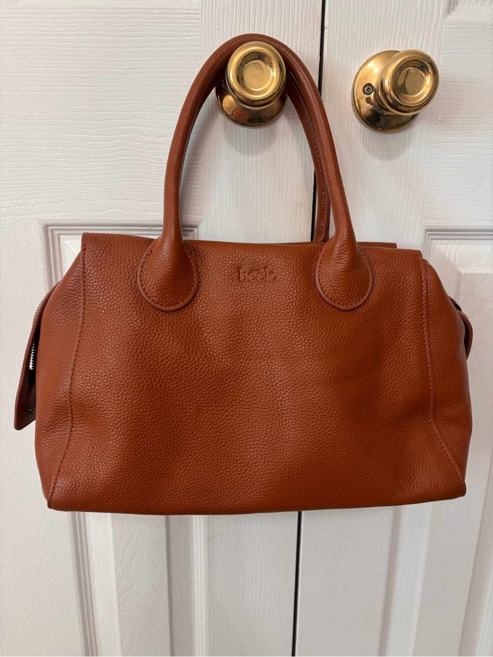 Beck Women’s Leather Satchel in Cognac